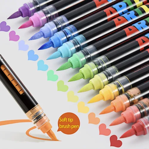Miniatura 3 de Juego de marcadores de pintura acrílica con bolsa, sistema de control de tinta líquida directa con punta suave, bolígrafos de pintura acrílica
