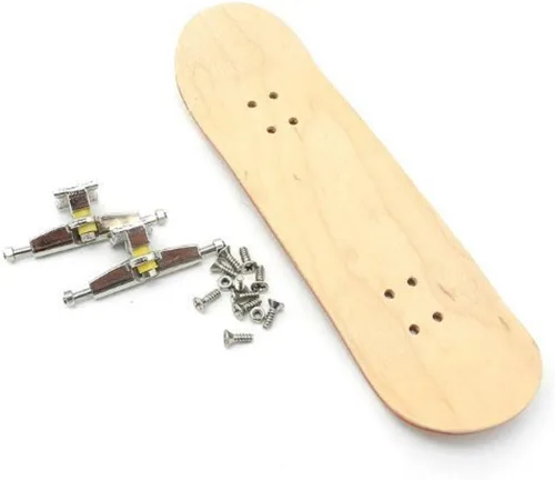 Miniatura 2 de Kit de herramientas profesional de arce completo de diapasón de madera con tuercas y camiones, ruedas básicas de rodamiento (ruedas amarillas)