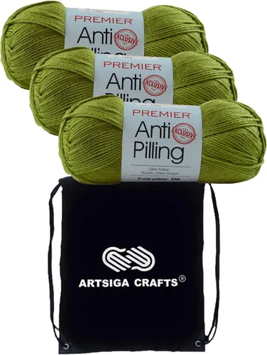 Miniatura 35 de Premier Yarns Anti-Pilling Everyday DK Solids Mist 1107-24 (6 madejas, el mismo lote de tinte) DK Light Worsted #3 Hilo acrílico antibolitas
