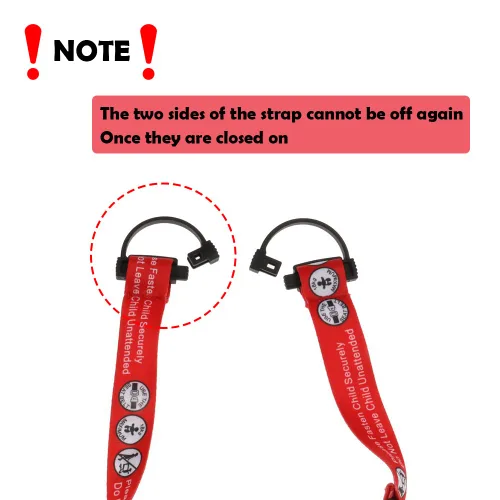 Miniatura 2 de Hooshing Cinturón de seguridad para bebés de 2 uds, ajustable, para supermercado, carrito de compras, cinturón de silla, cinturones de seguridad