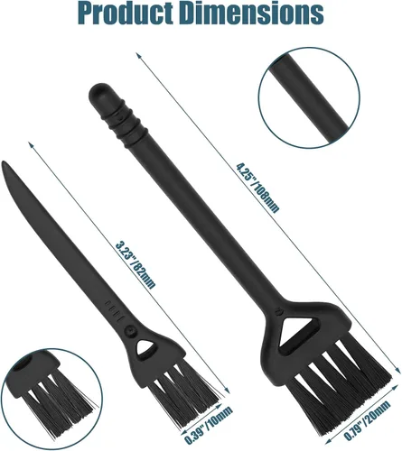 Miniatura 2 de Cepillo de limpieza de teclado, 6 piezas de mango de plástico de nailon antiestático kit de cepillo apto para teclado de computadora, laptop