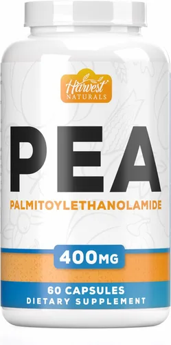 Cápsulas de palmitoiletanolamida | Guisante de 400 mg | 60 pastillas | Promueve la inflamación natural y el manejo del dolor | Ingredientes probados