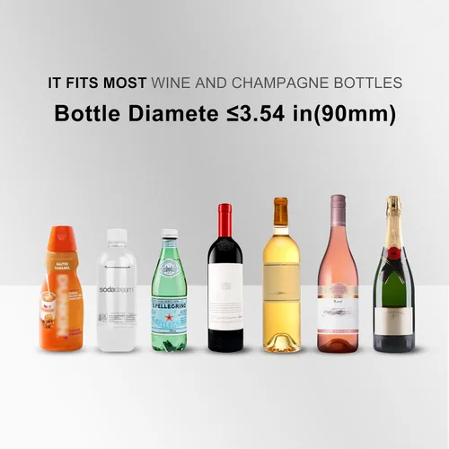 Miniatura 8 de Cobalance Enfriador de vino eléctrico, enfriador de una sola botella para vino de 25.4 fl oz o algo de champán, refrigeradores portátiles que