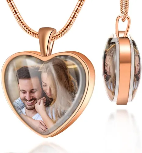 Bivei Collar con etiqueta de perro collar grabado con foto personalizada para hombres collar con etiqueta de perro militar con imagen personalizada