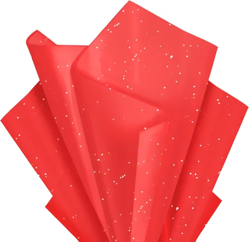 Miniatura 14 de Papel de seda blanco con purpurina para bolsas de regalo, 36 hojas de 14 x 20 pulgadas, papel de regalo reciclable para bodas, cumpleaños