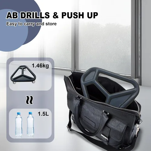 Miniatura 6 de HOTWAVE Rueda de rodillo de abdominales para entrenamiento de núcleo, equipo de ejercicio abdominal extra ancho para abdominales, brazos y espalda