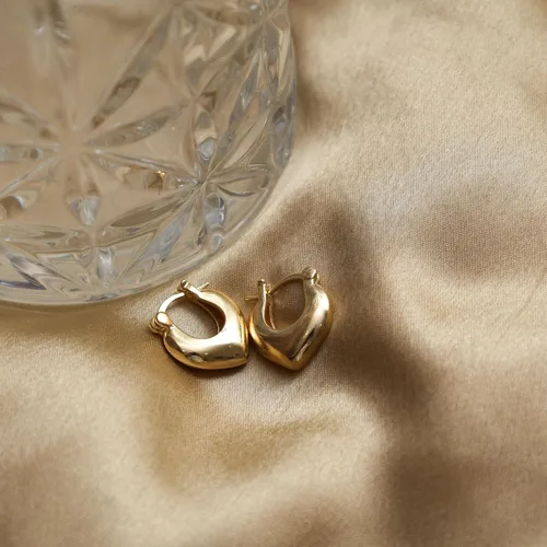 Miniatura 4 de Gempires - Aretes ligeros y gruesos, delicados y minimalistas, hipoalergénicos, chapados en oro, sin deslustre, diseño clásico, para uso diario