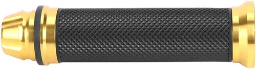 Miniatura 3 de Empuñaduras de manillar de motocicleta, empuñaduras de goma con extremo de aluminio, universales para barra de mango de 7/8 "(22 mm) (dorado)