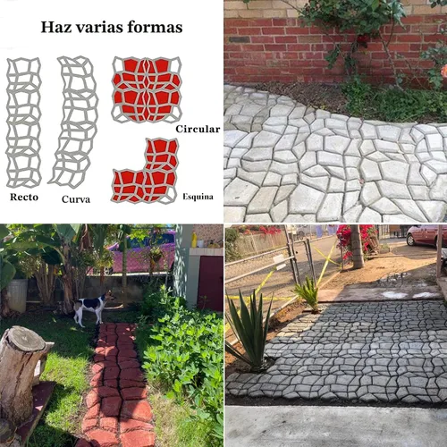 Miniatura 3 de Walk Maker, Moldes de Piedra Pathmate para Pavimentación, Moldes de Concreto para Pavimento, Pavimentador de Piedras de Paso, Molde para Senderos