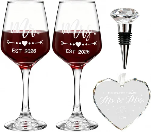 Miniatura 8 de DHQH Juego de Tumblers Mr and Mrs 2026, Regalos de Compromiso y Boda para Parejas Esposa Esposo Futura Novia Recién Comprometidos Tumbler de Viaje