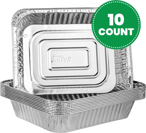Miniatura 2 de PLASTICPRO Bandejas desechables de papel de aluminio 9 x 13, tamaño medio profundo, para hornear - Utensilios de cocina perfectos para hornear