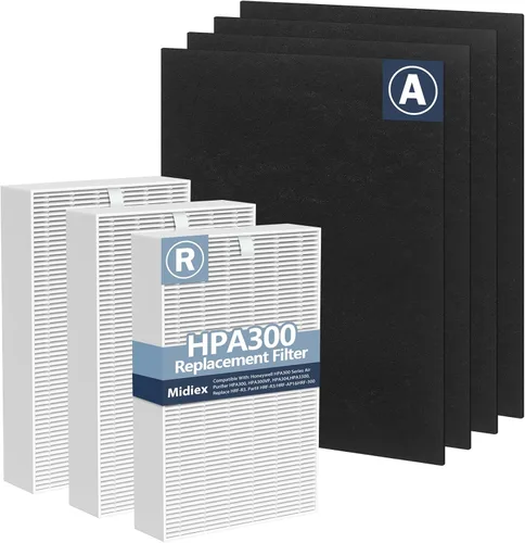 Paquete de 3 filtros HEPA HPA300 de repuesto para purificadores de aire Honeywell serie HPA300 HPA300, HPA300VP, HPA304, HPA3300, reemplazo HRF-R3