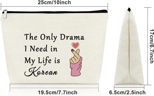 Miniatura 2 de Sazuwu Regalos de drama coreano, bolsa de maquillaje para fanáticos del K-Drama, ideas divertidas de regalo de K-Pop para mejor amiga, bolsa