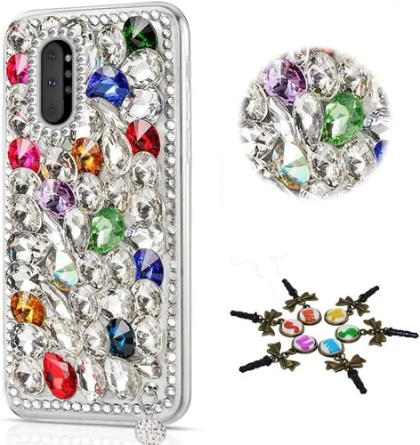 Miniatura 13 de Sparkle - Funda compatible con Samsung Galaxy Note 10, elegante funda 3D hecha a mano con diseño de diamantes de imitación, diseño de mariposas