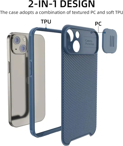 Miniatura 7 de Funda para iPhone 14 compatible con Magsafe, funda protectora de cámara iPhone 14 [compatible con carga inalámbrica] con cubierta deslizante