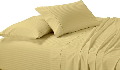 Miniatura 23 de sheetsnthings Juego de 2 fundas de almohada de 300 hilos, tamaño Queen, color negro a rayas