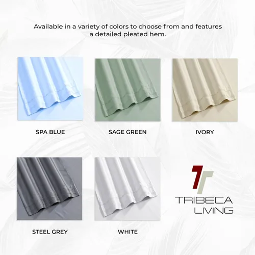 Miniatura 5 de Tribeca Living BAMB300PCSTIV - Par de almohadas de rayón de bambú de 300 hilos, tamaño estándar, color marfil