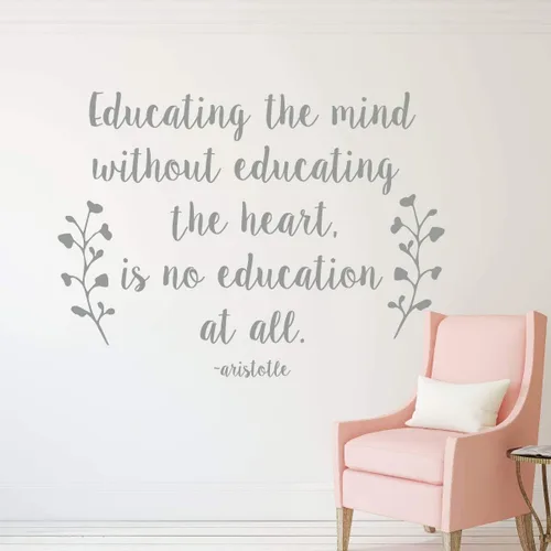 Miniatura 7 de Aristotle Educational Quote Wall Decal Educating The Mind Without Educating The Heart Removable Vinyl Sticker for Bedroom, Homeschool, Classroom