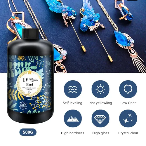 Miniatura 4 de Resina UV Cristal Transparente y Dura de Fórmula Mejorada Ultravioleta de Curado Rápido para Joyería, Artesanía y Decoración, Pegamento Duro