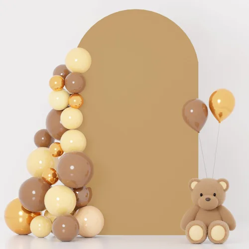 Miniatura 17 de FOTSHARER Cubierta para arco de boda, cubierta de arco de globo beige de 2.6 x 6 pies, cubiertas de fondo de arco de arco de elastano boho Chiara