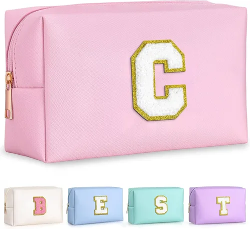 Miniatura 115 de TOPEAST - Bolso de maquillaje para mujer, G Blanco nacarado-rosa