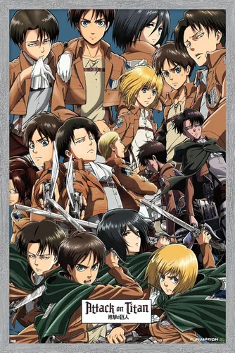 Miniatura 17 de Trends International Attack on Titan - Póster de pared, 22.375 x 34 pulgadas, póster y paquete de montaje Versión con marco negro