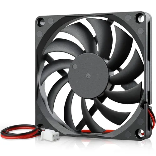 GDSTIME Ultra delgado 3.150 in x 3.150 in x 0.394 in 12V PC sin escobillas DC ventilador de enfriamiento 2pin para impresora 3D fuente de