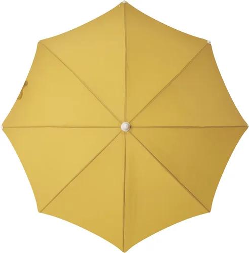 Miniatura 5 de Business & Pleasure Co. Sombrilla Holiday - Sombrilla de playa bohemia con flecos blancos, UPF 50+, poste de madera inclinable de 1", 5' x 6.5', oro
