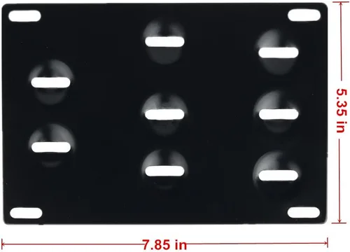 Miniatura 3 de Dewhel Soporte de Montaje con Abrazadera para Placa de Matrícula en Gancho de Remolque del Parachoques Delantero, Atornillable, Compatible con BMW