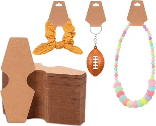 100 piezas de collares para tarjetas de exhibición, joyas, pulseras, aretes, llavero, anillos, bandas para el cabello, proyectos de manualidades,