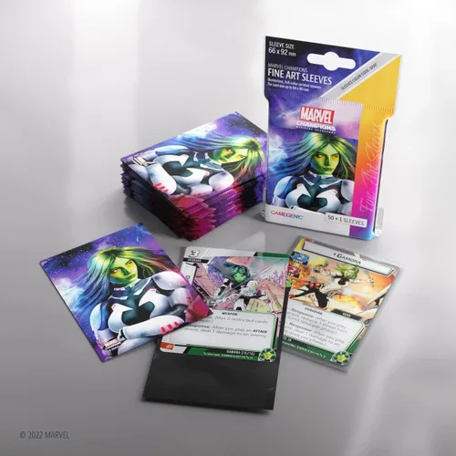 Miniatura 4 de Gamegenic Marvel Champions The Card Game - Juego de cartas oficial Gamora Fine Art, paquete de 50 fundas artísticas y 1 funda transparente