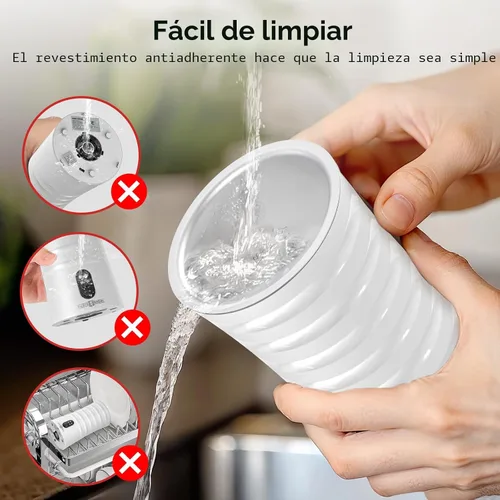 Miniatura 5 de Espumador de leche, vaporizador y espumador de leche 4 en 1 Paris Rhône, calentador de leche de espuma caliente y fría con control de temperatura