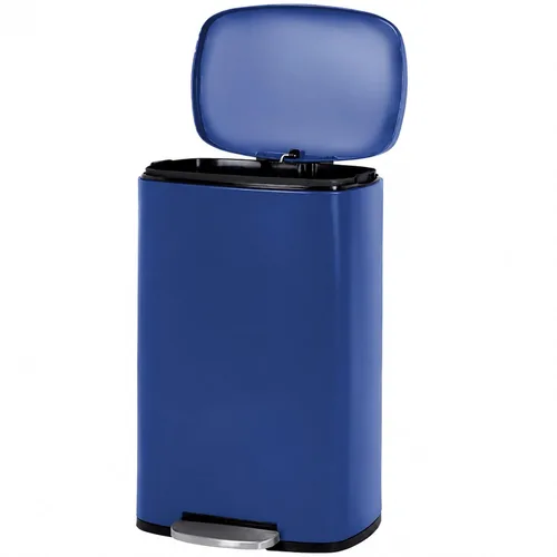 Miniatura 9 de BLKMTY Cubo de basura con tapa para cocina, oficina, baño, cubo de basura con pedal, cubo de basura de acero inoxidable con cubo interior extraíble