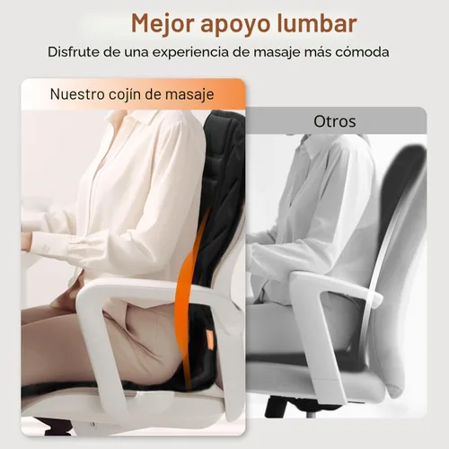 Miniatura 9 de CARSHION Masajeador de espalda con calor, funda de asiento con calefacción con 5 nodos de masaje vibratorios, almohadilla para silla para aliviar