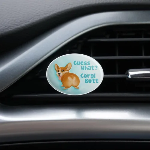 Miniatura 2 de GRAPHICS & MORE Corgi Butt Funny Joke - Ambientador de coche Clip de ventilación - Aroma a flor de cítricos