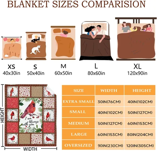 Miniatura 4 de Manta de cardenal norteño de Navidad con usted, manta roja para sofá, manta de forro polar suave, decoraciones navideñas para mascotas (40"X30")