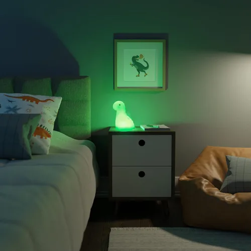 Miniatura 3 de GLOBE Electric Lámpara de noche LED multicolor de silicona, luz táctil Brontosaurus, recargable, cambio de color, cuerpo suave libre de BPA