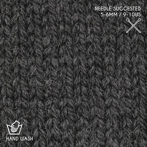 Miniatura 4 de Set de Lana Abultada (6 x 50 g) Súper Suave de Alpaca Bebé para Tejer Antracita 300 Metros