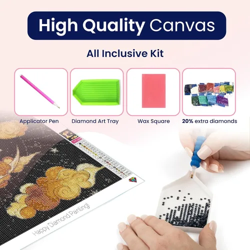 Miniatura 5 de Modern Merch Arte de Diamantes de Luna para Adultos Paisaje Celestial de Cielo Nocturno Pintura de Diamantes 5D para Adultos Decoración de Luna DIY