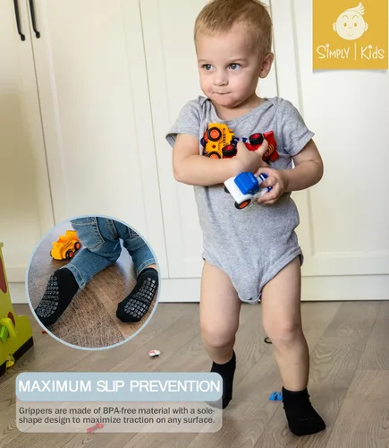 Miniatura 2 de Simply Kids Calcetines para bebé con puños (9 pares) para niños de 6 meses a 7 años