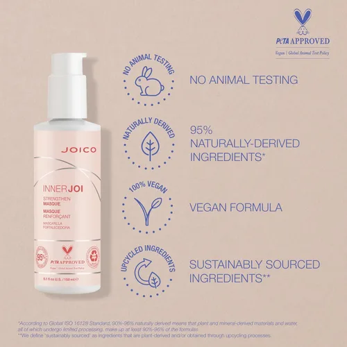 Miniatura 5 de Joico InnerJoi Strengthen Oil Cream Masque For Damaged, Color-Treated Hair Sulfate & Paraben Free Naturally-Derived Vegan Formula
