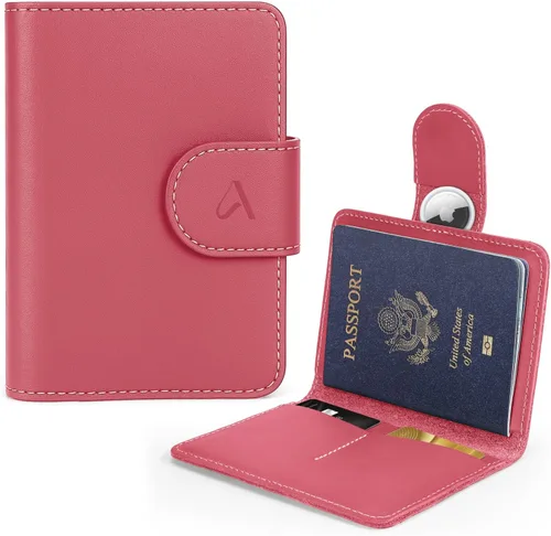 Miniatura 13 de ALLIVE Soporte para pasaporte para viajes, soporte para pasaporte Rfid para mujeres y hombres, funda de pasaporte de cuero genuino para viaje
