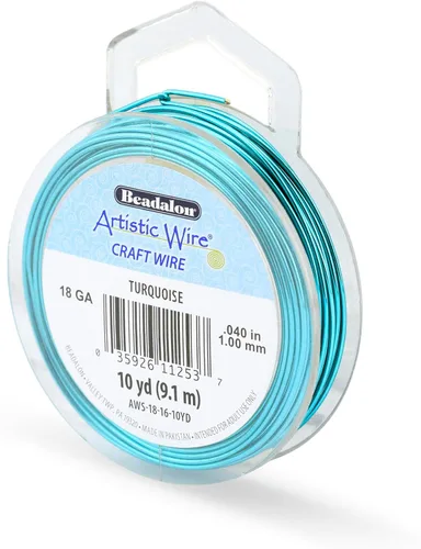 Miniatura 35 de Artistic Wire, alambre para manualidades de calibre 22 bañado en plata, resistente a las manchas, color cobre, blanco, 9,1 m
