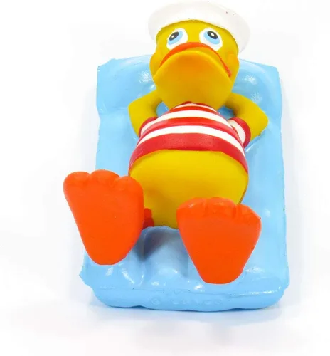 Miniatura 5 de Lanco Juguete de baño de pato de goma para flotador de piscina Todo natural, orgánico, respetuoso con el medio ambiente, chirriante Importado