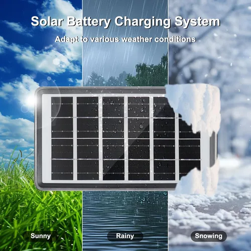 Miniatura 5 de Kit de cargador de batería solar potable o Fiexd de 5 V 3 W con batería recargable de 2400 mAh (luz LED de 3 W, USB calbe) Multifunciones f