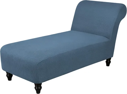 Miniatura 10 de Funda elástica para tumbona, funda para silla sin brazos para sala de estar y dormitorio, tela jacquard suave, lavable a máquina para protector