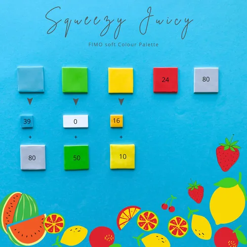 Miniatura 3 de FIMO Soft & Effect - Arcilla polimérica para modelar horno, 2.01 oz, juego de 8 unidades, colección Squeezy Juicy
