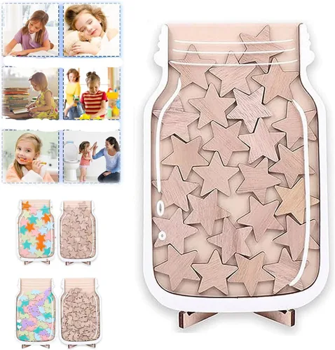 Miniatura 7 de Tarro de recompensa personalizado, tarro de recompensa magnético con estrellas para el aula, herramientas de gestión del comportamiento en el aula