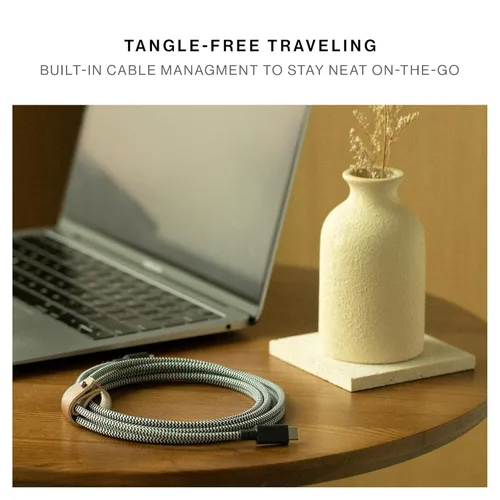 Miniatura 4 de Native Union Cable de correa XL de 100 W – Cable de carga USB-C a USB-C ultra fuerte de 10 pies para iPhone 17/17 Pro/17e, iPhone Air, MacBook Cosmos