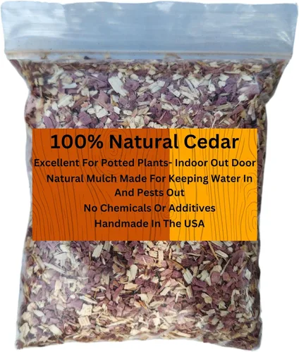 Miniatura 7 de Chips de cedro 100% natural Mantillo Ideal para plantas en macetas al aire libre o de interior Cama para perros Agradable aroma terroso 4